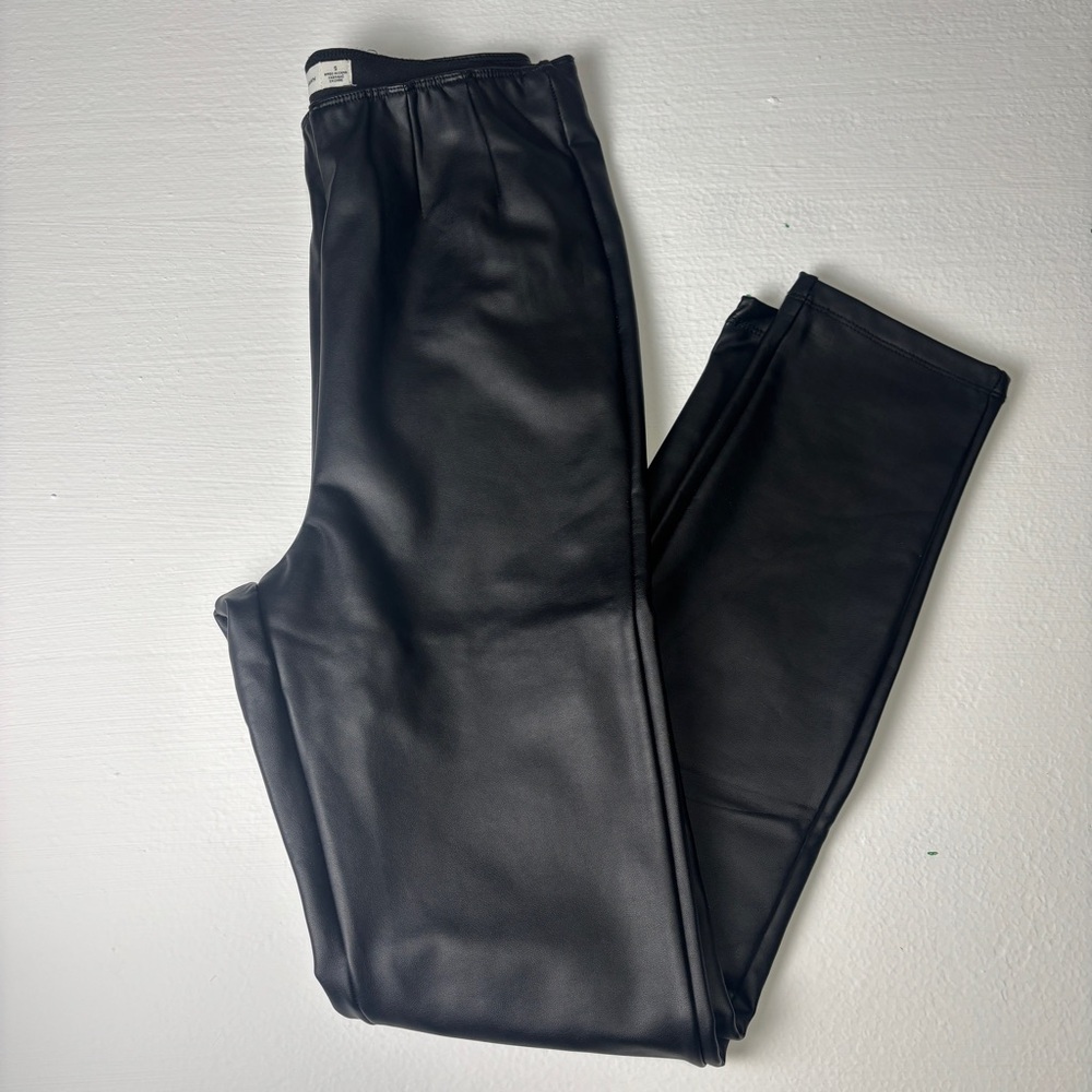 Gentle Fawn Fleece Lined High Waist Black Pleather Pants